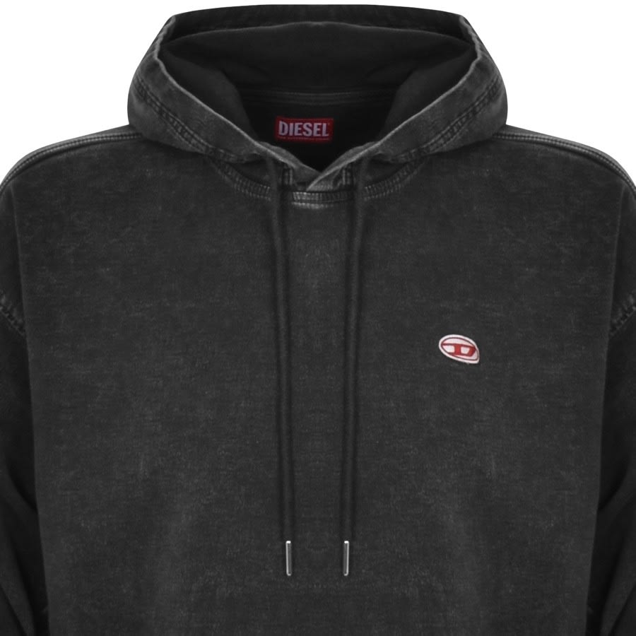 Diesel Felpa Logo Hoodie Grey Mainline Menswear Denmark